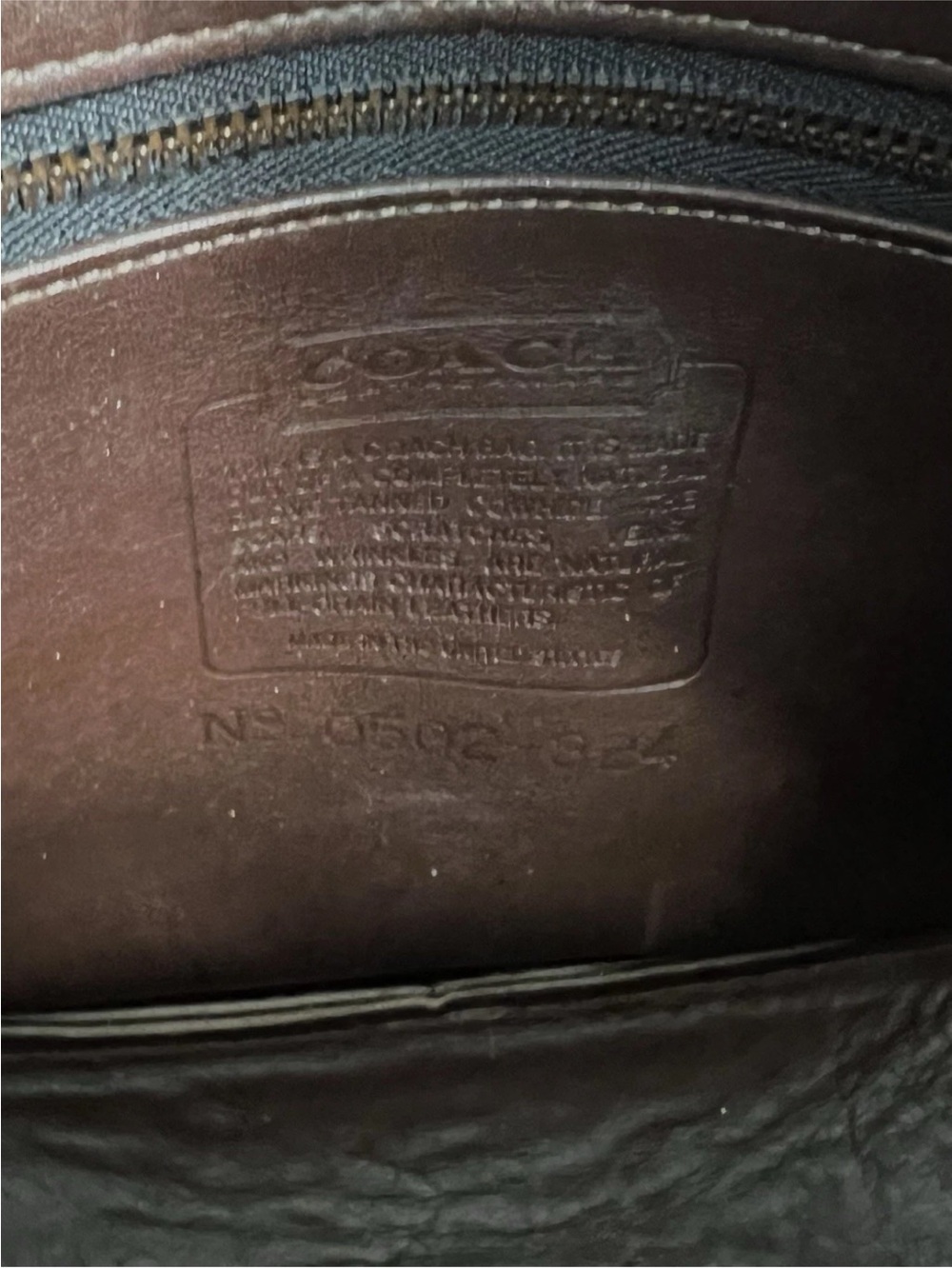 Vintage Coach Cooper Geometric Zip Brown Leather Small Crossbody Bag - USA - Picture 11 of 11
